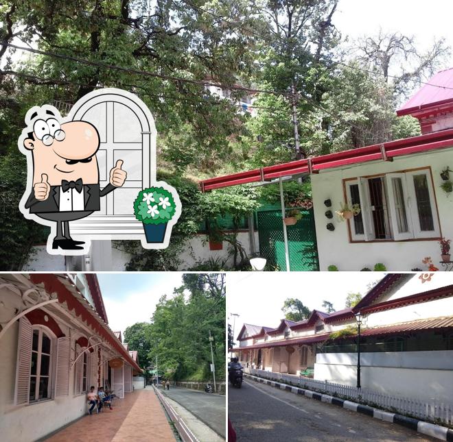 Enjoy the view at the outside area of The Landour Bookstore & Cafe