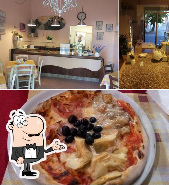 La interni e pizza del ristorante