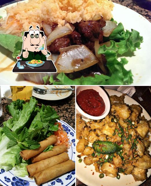Food at Phở Kim Long Restaurant