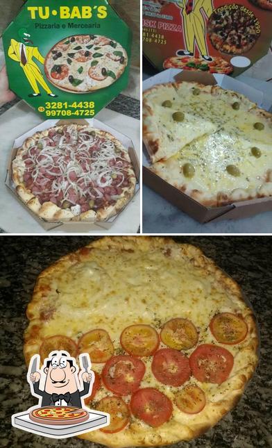 Escolha diferentes variedades de pizza