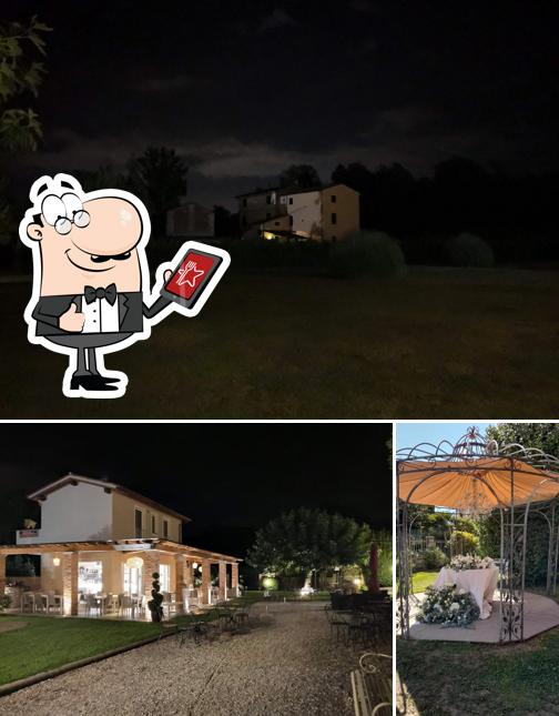 Questa è la foto che presenta la esterno e interni di Villa Fambrini & Ristorante La Corte da Dino