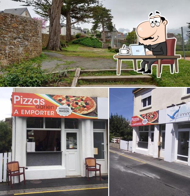 Voici la photo indiquant la intérieur et extérieur sur Pizzas Adrien