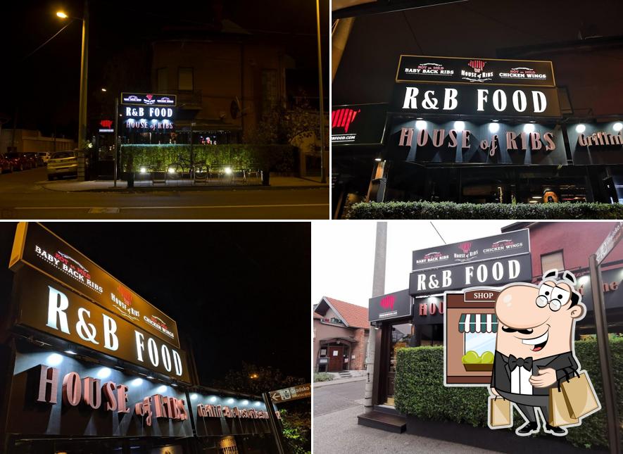 La parte exterior de R & B Food