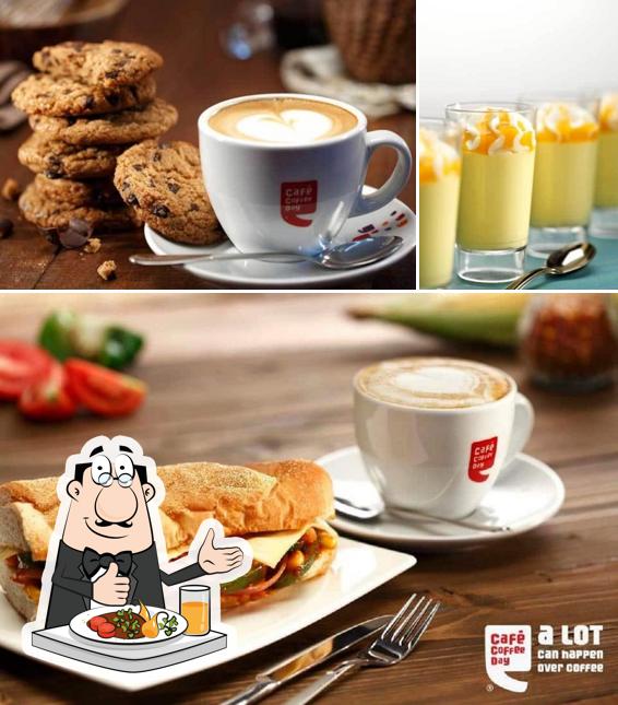 Among different things one can find food and beverage at Cafe Coffee Day