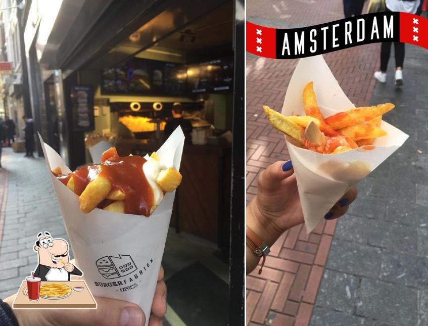 A Burgerfabriek Express-Nieuwendijk 142 Amsterdam vous pouvez essayer des frites, des pommes frites