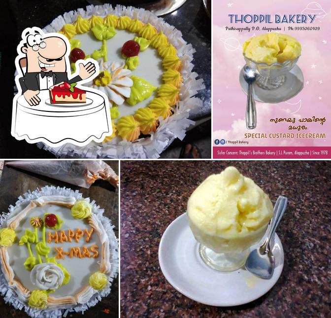 Thoppil Bakery offers a selection of desserts