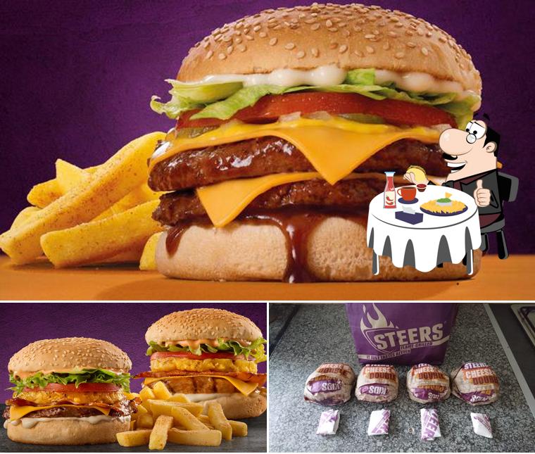 Essayez l'un des hamburgers offert par Steers