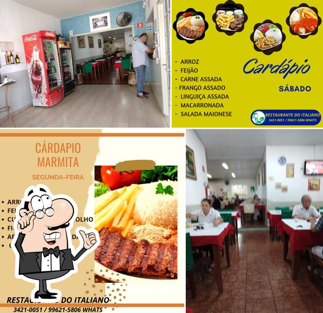 Entre diferentes coisas, interior e comida podem ser encontrados no Restaurante do Italiano