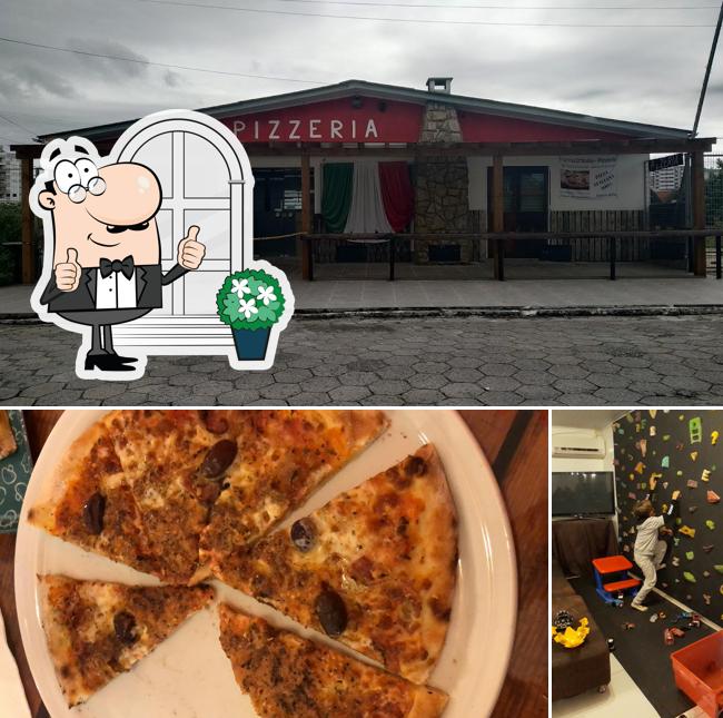 Esta é a imagem ilustrando exterior e pizza a Forno D' Italia Pizzeria