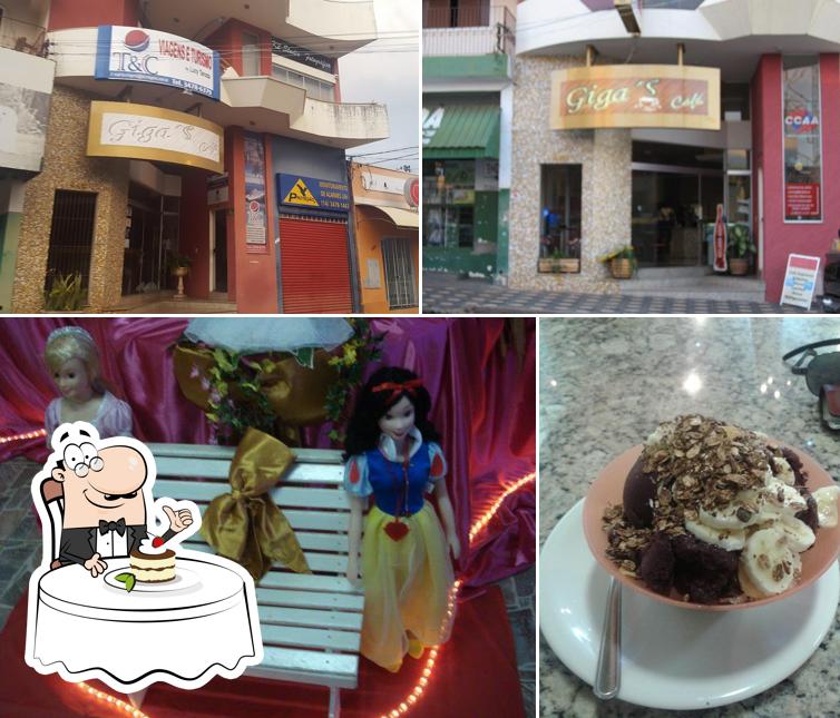 Giga's Café serve uma gama de sobremesas
