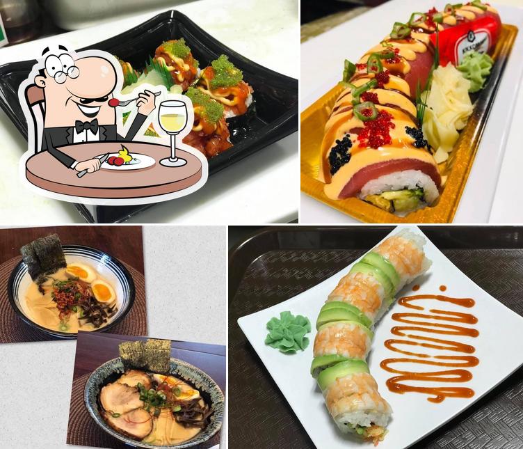 Food at San's Asian Food And Sushi