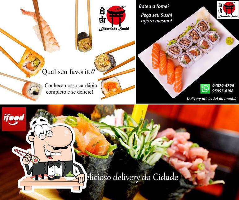 Experimente diferentes opções de sushi