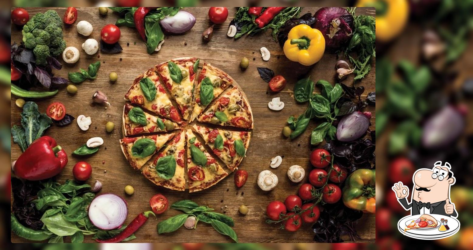The delicious pizza