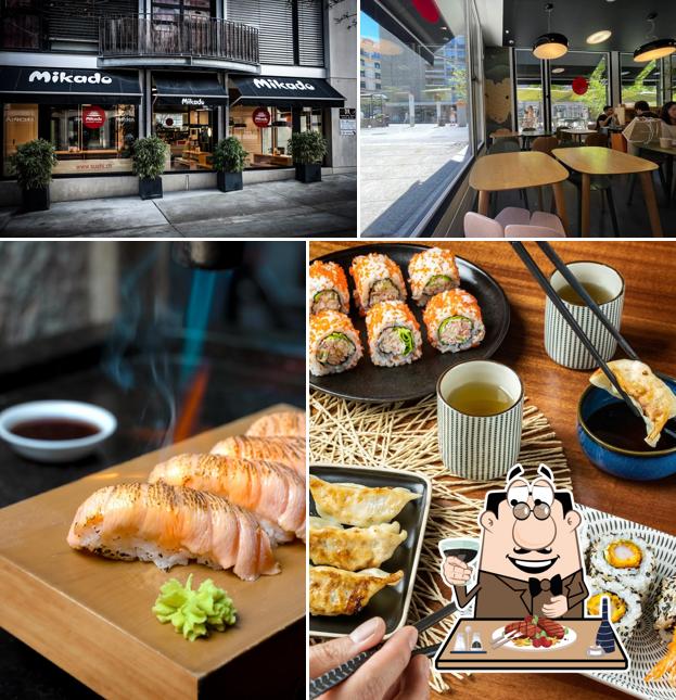 Prova i piatti di carne a Mikado Sushi