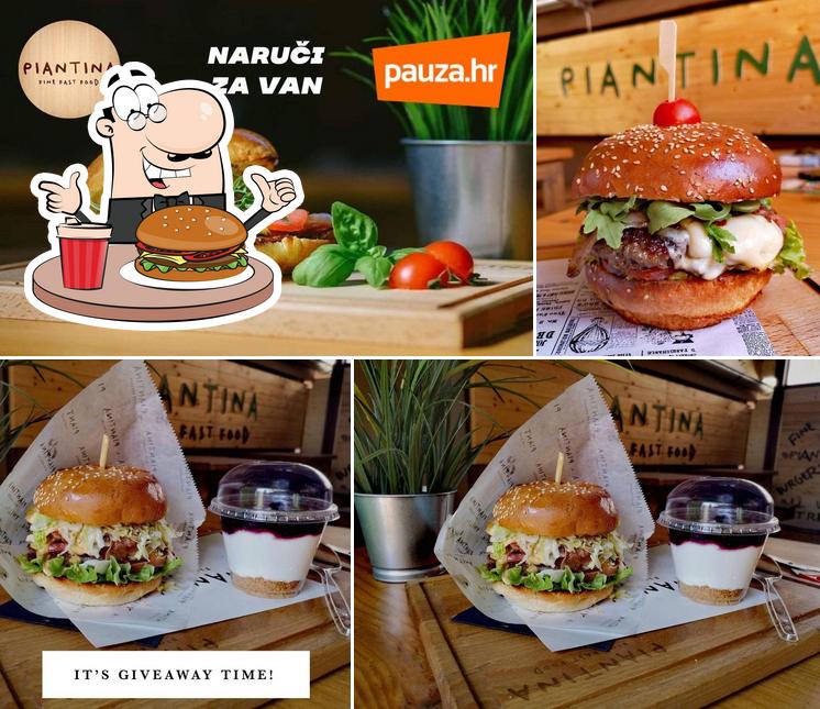 Les hamburgers de Fine fast food Piantina will conviendront différents goûts