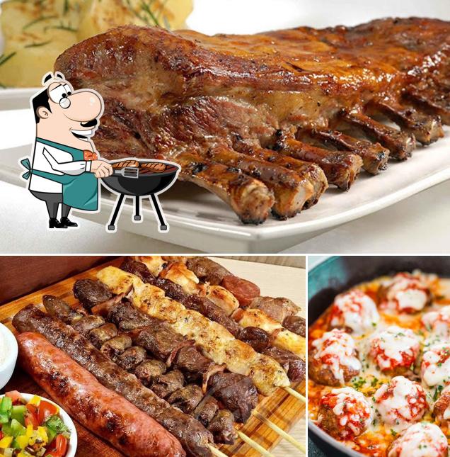 Peça pratos de carne no Espetaria Gallo