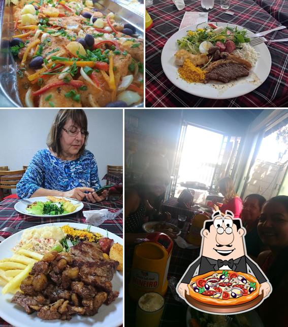 Escolha pizza no Restaurante Frigideira
