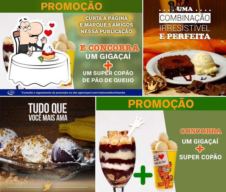 Peça uma das opções doces