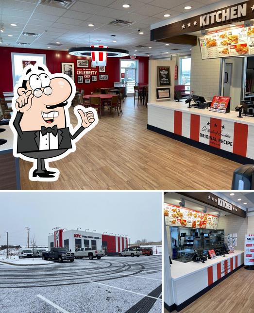 Check out the picture depicting interior and exterior at KFC