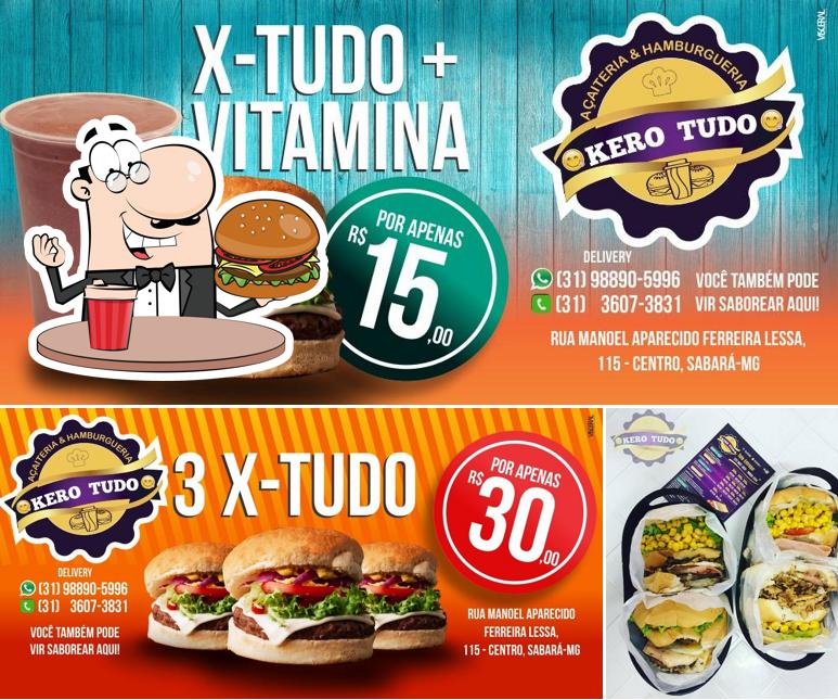 Experimente um hambúrguer no Kero Tudo - Açaí & Hamburguer