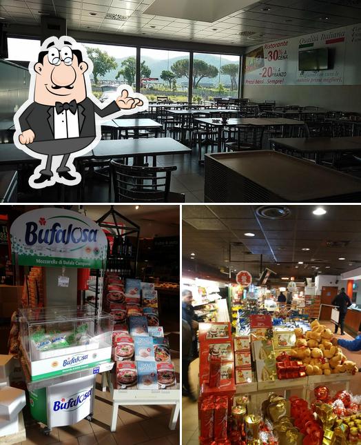 Installez-vous à l'une des tables de Autogrill Teano Est