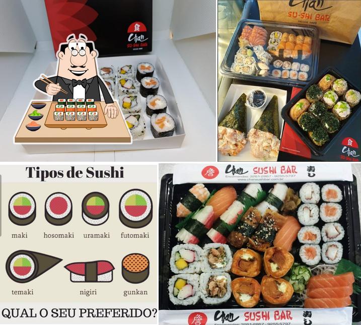 Experimente diferentes opções de sushi