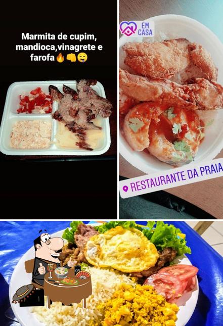 Comida em Restaurante Da Praia