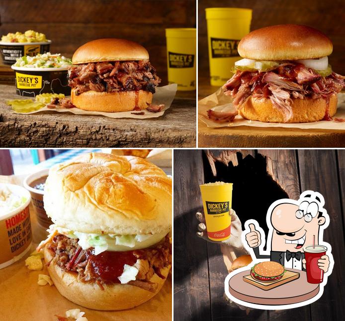 Get a burger at Dickey's Barbecue Pit