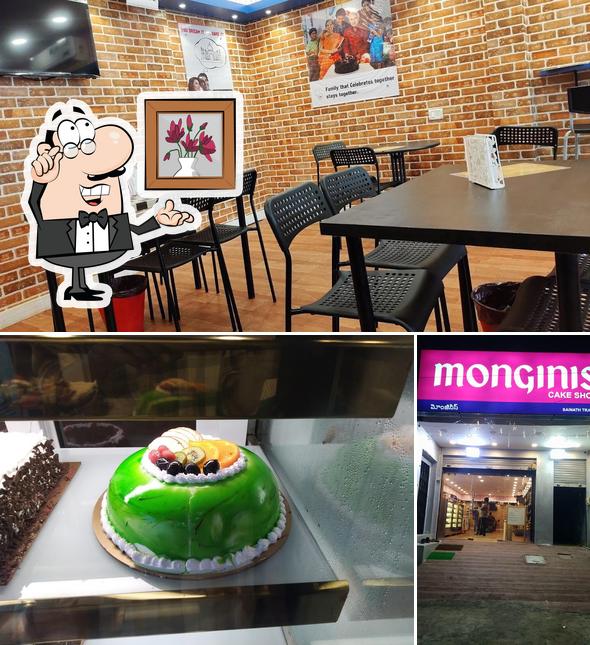 The image of interior and cake at Monginis Cake Shop