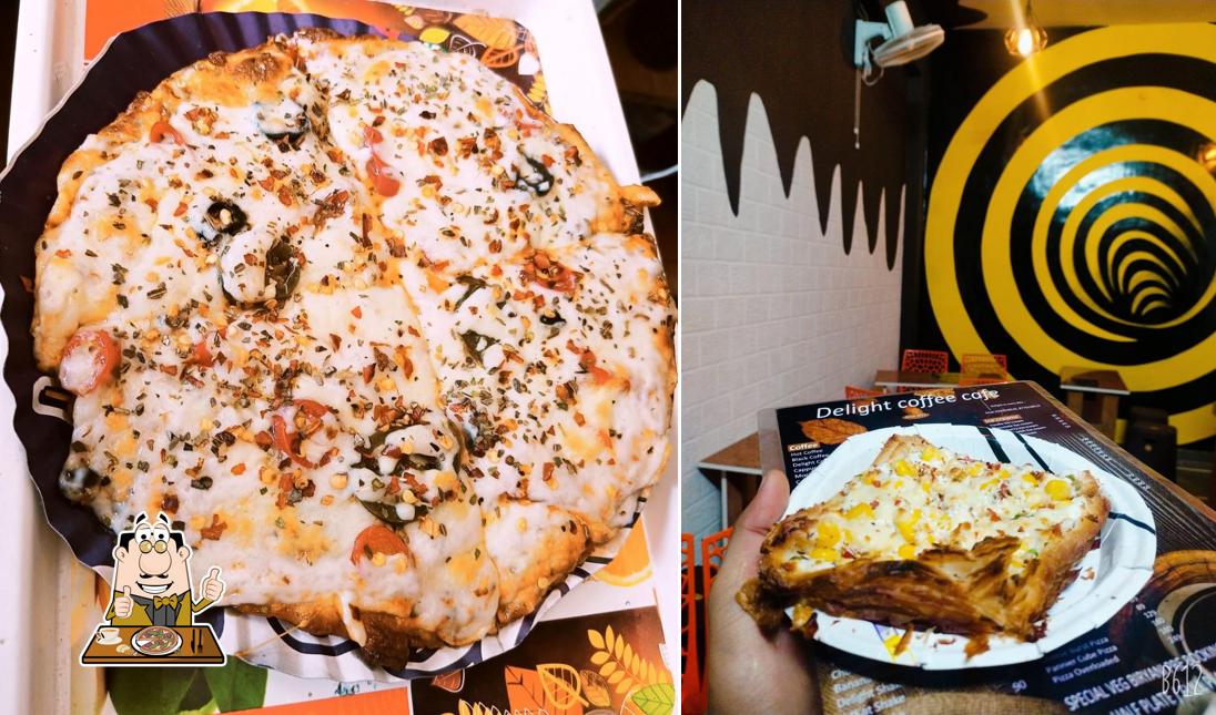 Try out pizza at Delight Coffee Cafe