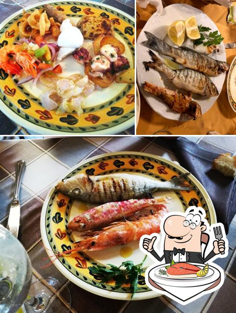 Ristorante Taverna Portanova bietet eine Speisekarte für Meeresfrüchteliebhaber