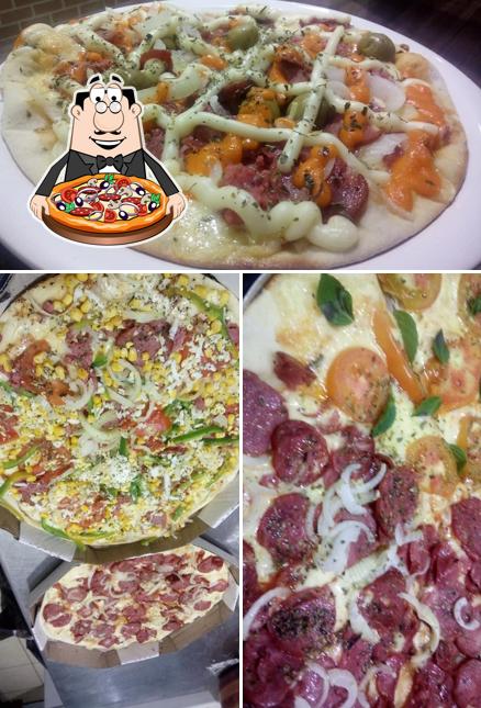 Experimente pizza no Bom Sabor Pizzaria e Restaurante