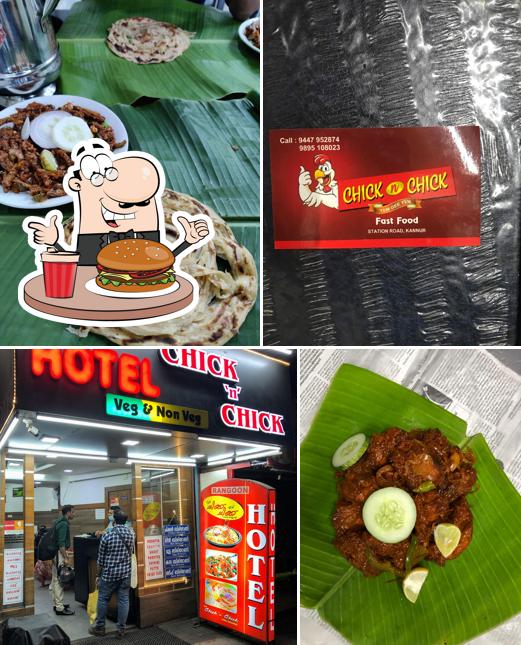 Get a burger at Chick n chick fast food