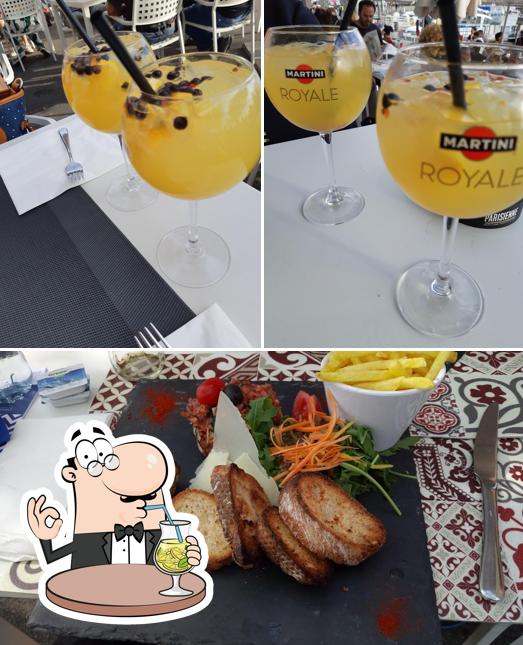 The restaurant's drink and food