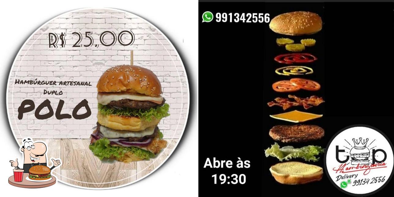 Peça um hambúrguer no Top Hamburgueria