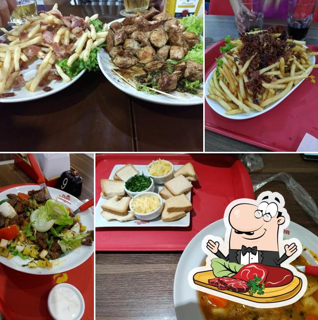 Escolha pratos de carne no Dom Burger Francisco Beltrão