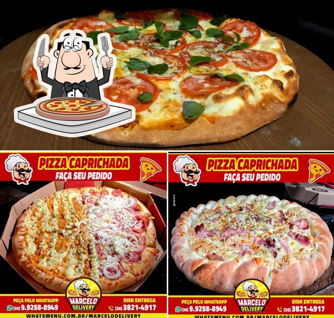 Experimente pizza no Pizzaria Marcelo Delivery