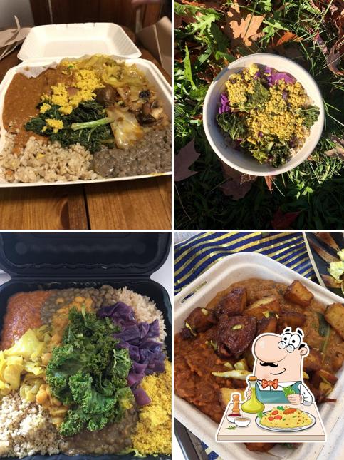 Meals at Oasis Vegan Veggie Parlor