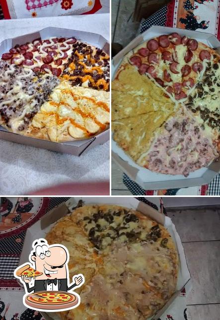 Peça pizza no American lanches e pizzas