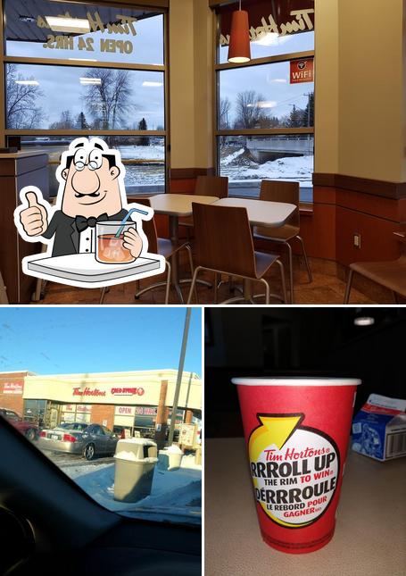 La photo de la boire et intérieur concernant Tim Hortons