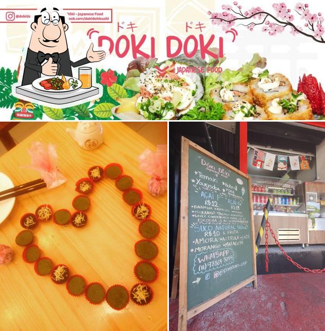 Esta é a foto ilustrando comida e quadro-negro no Dôki Dôki - Japanese Food