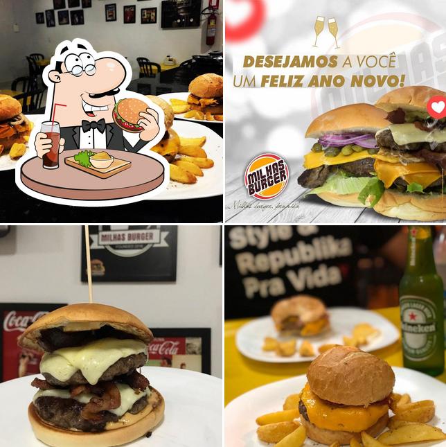 Experimente um hambúrguer no Milhas Burger