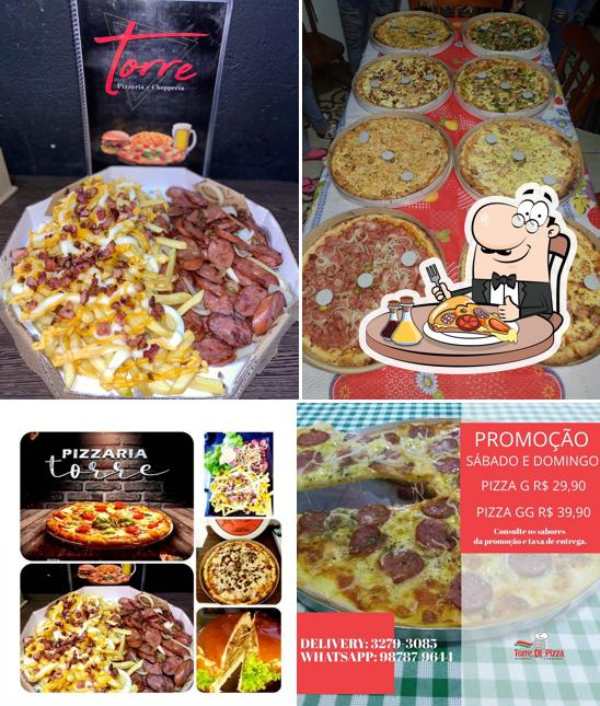 Peça pizza no Torre Pizzaria e Chopperia