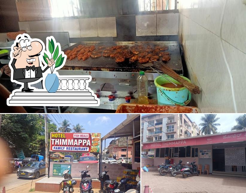This is the photo displaying exterior and interior at Thimmappa Fish Hotel