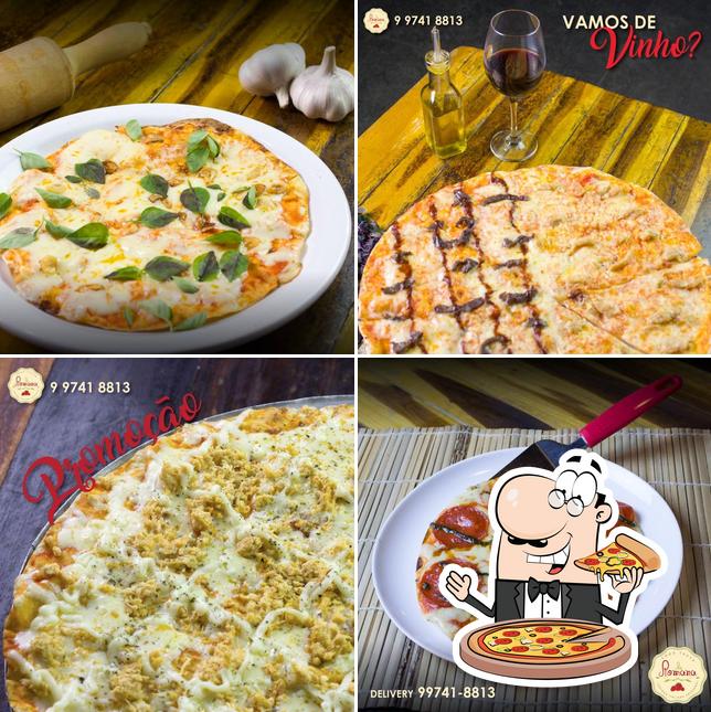 Escolha diferentes tipos de pizza