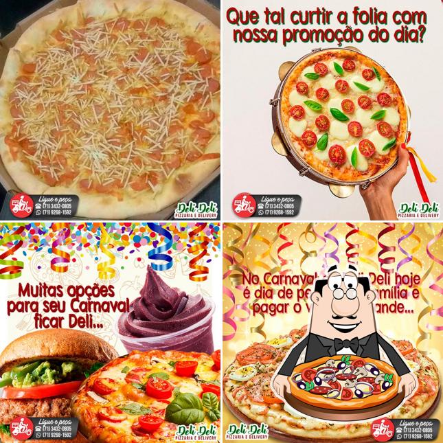 Experimente pizza no Deli Deli Pizzaria e Delivery