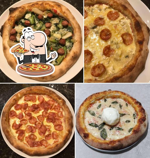 Peça diferentes estilos de pizza