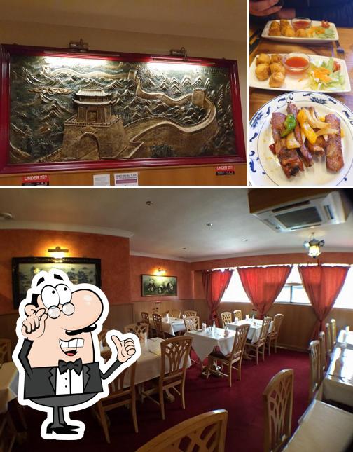 Among various things one can find interior and food at Mr Chan's Chinese Restaurant