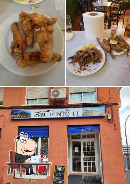 Check out the photo showing interior and food at Bar Restaurant La China