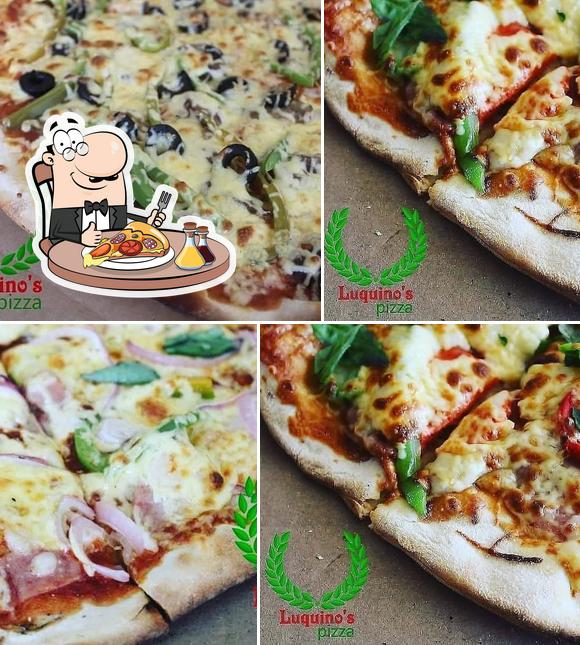 Pick pizza at Luquino's Pizza